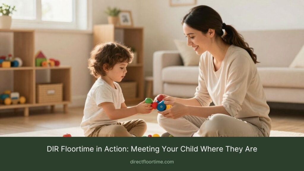 Does My Child Have Autism or Is It Just a Phase? Early Signs NJ Parents Should Never Wait Out 2 A therapist using Floortime play techniques with a young child on the floor